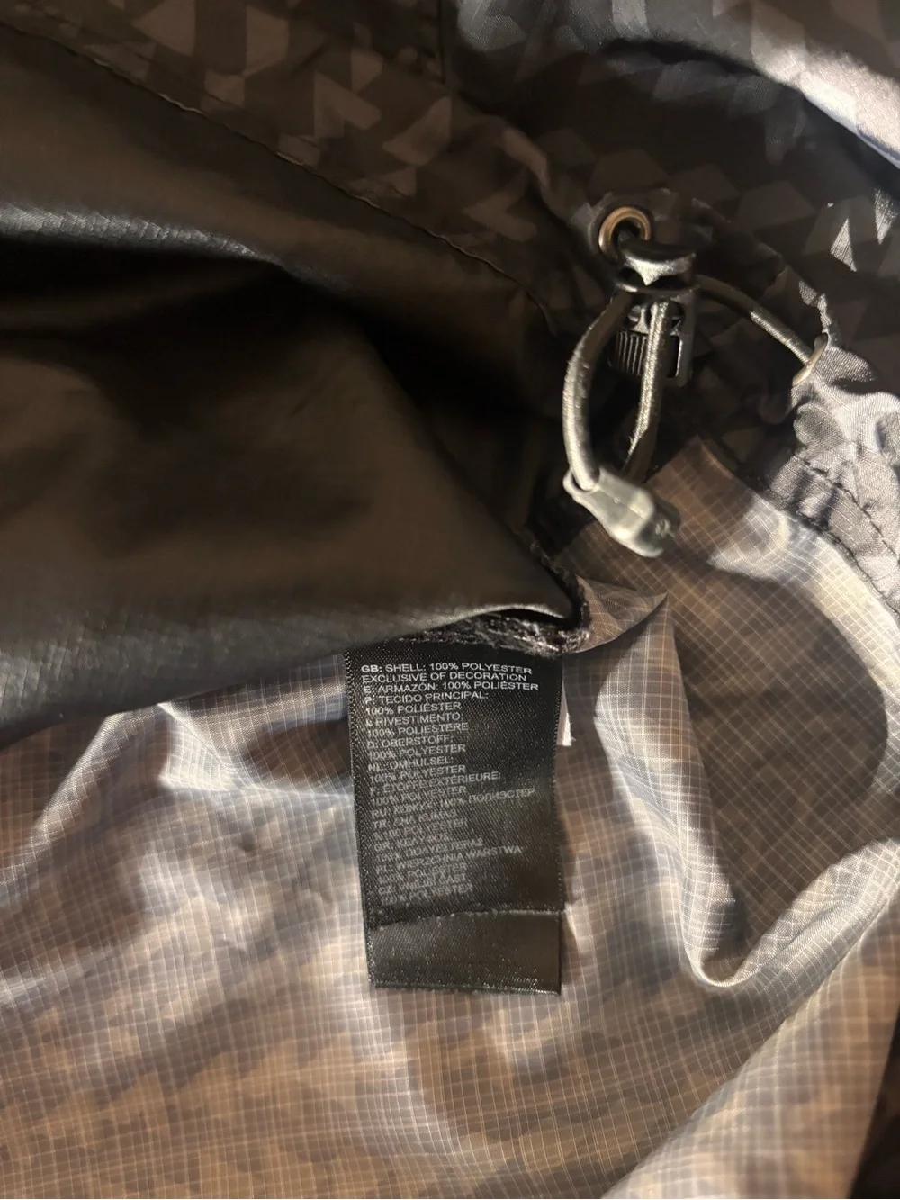 The North Face Men's Black & Gray Hooded Quarter Zip Windwall Windbreaker